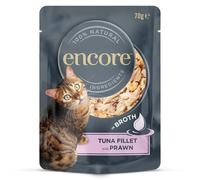 ENCORE Cat Tuna Fillet with Prawn Filet de thon aux crevettes en bouillon 70 g