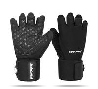 Encore Grips® Gants de fitness pour hommes et femmes - Gants d'entraînement avec bandage de poignet pour la musculation, la gym, la musculation, l'entraînement, le cyclisme, le bodybuilding (noir, XL)
