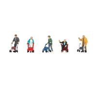 NOCH Modèles HO 1:87 15549 Personnes âgées avec déambulateurs, peints, assis/debout