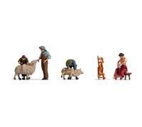 Noch Figurines H0 Cisaille pour moutons 15751 peint debout assis