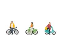 NOCH Figurines 15896 Cyclistes de ville – H0 1:87, plastique, peintes à la main