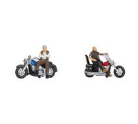 NOCH H0 Figurines Rockers sur Motos pour modélisme H0, Figurines Miniatures pour Une Utilisation dans Les scènes Miniatures