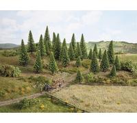 Noch Assortiment d'arbres épicéa 26825 – 50 à 140 mm – Vert foncé – 25 pièces