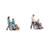 Noch Figurine N 36552 – Conducteur de fauteuil roulant, peint à la main – Échelle N (1:160)