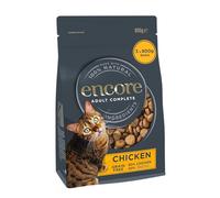 Encore Nourriture sèche complète et sans céréales pour chats adultes, poulet, sac de 800 g (1 unité)