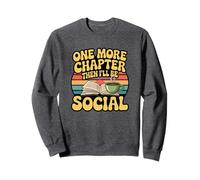 Encore Un chapitre, Puis Social Retro Groovy Bookworm Reading Sweatshirt