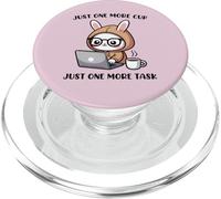 Encore Une Tasse de café drôle et Un Joli Lapin au Travail PopSockets PopGrip pour MagSafe