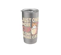 Encore une tasse et encore un café pour chat Gobelet isotherme en acier inoxydable double paroi