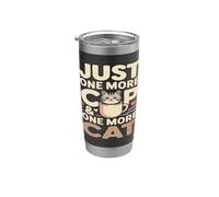Encore une tasse et encore un café pour chat Gobelet isotherme en acier inoxydable double paroi