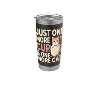 Encore une tasse et encore un café pour chat Gobelet isotherme en acier inoxydable double paroi