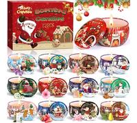 ENCOUN 12Pièces Bougie Parfumées, Bougie Noel, Bougies Parfumées Cadeau, Bougie Parfumée pour Noël, Candle en Cire de Soja Naturelles, Bougies Parfumée Noel pour Fête des Mères, Saint Valentin