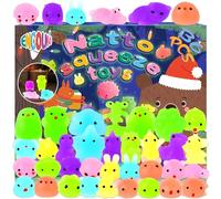 ENCOUN 36Pcs Mochi Squishy, Lumineux Squishy Kawaii, Animaux Jouets Squishies, Mini Squishy Jouet Anti Stress, Mignon Mini Squishies pour Halloween, Noël Fête d'enfant Cadeau, Récompense Cadeau