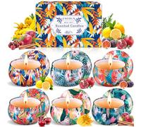 ENCOUN 6 Pièces Bougies Parfumée, Coffret Bougies Parfumées Cadeau, Bougies Parfumées en Cire de Soja, Coffret Bougie pour Bath, Yoga, Mariage, La Saint-Valentin et Cadeau de Fête des Mères