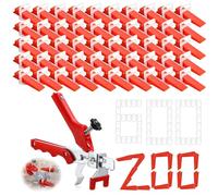 ENCOUN Kit de Nivellement pour Carrelage, 600Croisillon Autonivelant 2mm+200 Réutilisable Cale Carrelage, 1Pince, 1Couteau à Crochets, Système de Nivellement pour Carrelage pour DIY et Professionnels