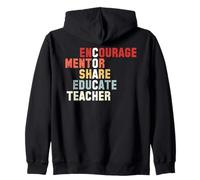 Encourager Mentor Partager Éduquer Enseignant Coach Sweat à Capuche