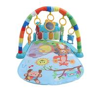 Encouragez le Temps sur le Ventre avec Ce Tapis de Jeu pour bébé. Tapis de Jeu pour bébé avec Piano à Pédale et Hochets Suspendus pour un Jeu interactif. (Modèle de singe et de