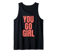 Encouraging You Go Girl Design | Bold Coral Red Lettering Débardeur