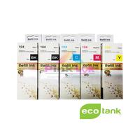 Encre 104 Ecotank Compatible avec Epson ET-2710 ET-2711 ET-2712 ET-2714 ET-2715 ET-2720 ET-2721 ET-2726 ET-4700 (Pack X1 + 1 Noir Suppl)