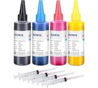 Encre 4 x 100 ml Sublimatique compatible pour Epson, Brother, Roland, Mimaki, Mutoh, CMJN