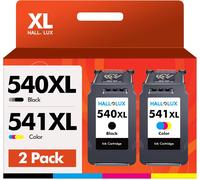 Encre 540 Et 541 Xl Remplacement Pour Canon 540 541 Xl Pg-540Xl Cl-541Xl Compatibles Pour Pixma Mg3650 Mg3600 Mg3550 Mg4250 Mx475 Mx535 Mx395 Ts5150 Ts5150 Ts5100 (1 Noir, 1 Tri-Couleur)