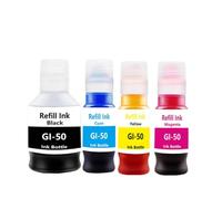 Encre à Colorant Compatible avec Canon GI-50 pour imprimantes GI-10 GI-20 GI-30 GI-40 GI-60 GI-70 GI-90 G5010 G6010 GM2010 G5020 G6020 G6030(4pcs)