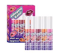 Encre à lèvres 5 x waterproof - Gloss mat pelable | Kit de rouge à lèvres longue tenue, rouge à lèvres anti-bavures, cosmétique anti-bavures, coffret de maquillage pour femme, teinte intense, facile à