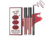 Encre à Lèvres Liquide Mate & Brillant à lèvres & Crayon à lèvres Ensemble, velouté longue durée Waterproof No Transfert Rouge à lèvres,Tenue Longue Durée, Résistant à la transpiration Kissproof.