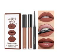 Encre à Lèvres Liquide Mate & Brillant à lèvres & Crayon à lèvres Ensemble, velouté longue durée Waterproof No Transfert Rouge à lèvres,Tenue Longue Durée, Résistant à la transpiration Kissproof.