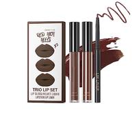 Encre à Lèvres Liquide Mate & Brillant à lèvres & Crayon à lèvres Ensemble, velouté longue durée Waterproof No Transfert Rouge à lèvres,Tenue Longue Durée, Résistant à la transpiration Kissproof.