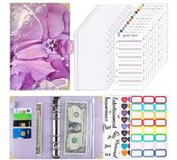 Encre A6 - Reliure à anneaux - Impression couleur - Carnet de notes - En cuir synthétique - Classeur à feuilles volantes - Manuel d'utilisation (fée violet)