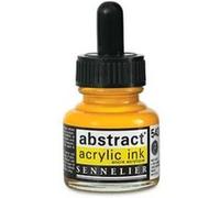 Encre Acrylique en flacon - ton jaune de cadmium foncé - Sennelier