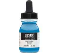 Encre Acrylique Flacon Avec Pipette 30 Ml Bleu Fluorescent