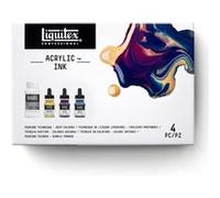 Liquitex Professional Encre acrylique Set 3 x 30 ml Couleurs profondes + médium de lissage 118 ml