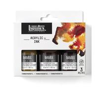 Encre Acrylique Set Bruns Transparents Ink 3 X 30 Ml