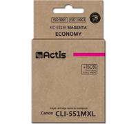 Encre Actis KC-551M (Remplacement pour Canon CLI-551M ; Standard ; 12 ml ; Magenta (avec puce)
