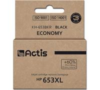 Encre Actis KH-653BKR pour imprimante HP, remplacement HP 653XL 3YM75AE ; Premium ; 20 ml ; 575 pages ; noir