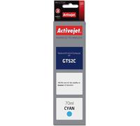 Encre Activejet AH-GT52C (Remplacement pour HP GT-52C M0H54AE ; Suprême ; 70 ml ; cyan)