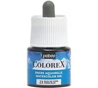 Pébéo – Encre Colorex Aquarelle 45 ml – Bleu de Chine – Rendu velouté, multi-outils