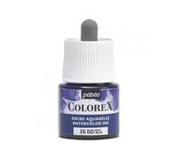 Pébéo - Encre Colorex 45 ML Bleu Nuit - Colorex Encre Aquarelle Pébéo - Encre bleu Rendu Velouté - Encre Dessin Multi-outil Tous Supports - 45 ML - Bleu Nuit
