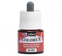 Pébéo - Encre Colorex 45 ml - Corail - Aquarelle multi-support rendu velouté
