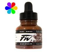 Daler - Rowney FW 29.5ml Art Bouteille d'encre acrylique - Burnt Umber