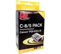 UPrint C-8/5-PACK - Pack de 5 - taille XL - noir, jaune, cyan, magenta - cartouche d'encre (équivalent à : Canon CLI-8C, Canon CLI-8M, Canon CLI-8Y, Canon PGI-5BK ) - pour Canon PIXMA iP3500...