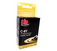 Encre compatible UPrint avec CLI8Y, C-8Y, jaune, 14ml, avec puce