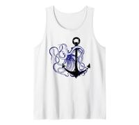 Encre Crake Ancre Tatouage mer Vacances Bleu Cool Débardeur