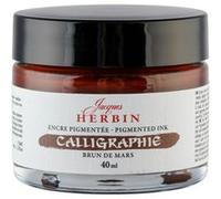 Encre de calligraphie pigmentée - Brun de Mars - Jacques Herbin - Flacon 40ml