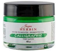 Encre de calligraphie pigmentée - Vert Japon - Jacques Herbin - Flacon 40ml