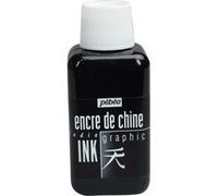 Pébéo - Peinture Encre de Chine Graphique - Flacon de 250 ml Noir Opaque