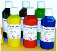 Encre De Chine Lot De 6 Flacons 250ml Assortiment
