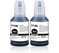 Encre de rechange compatible pour Epson 111 EcoTank pour Epson EcoTank ET-M1100 ET-M1120 ET-M1140 ET-M1170 ET-M1180 ET-M2120 ET-M2140 ET-M2170 ET-M3140 ET-M3170 ET-M3180(2 Pack).