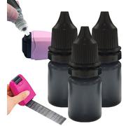 Encre de rechange noire - 10 ml - Accessoire léger - Portable - Séchage rapide - Pour lettres, colis, enveloppes, sacs d'épicerie